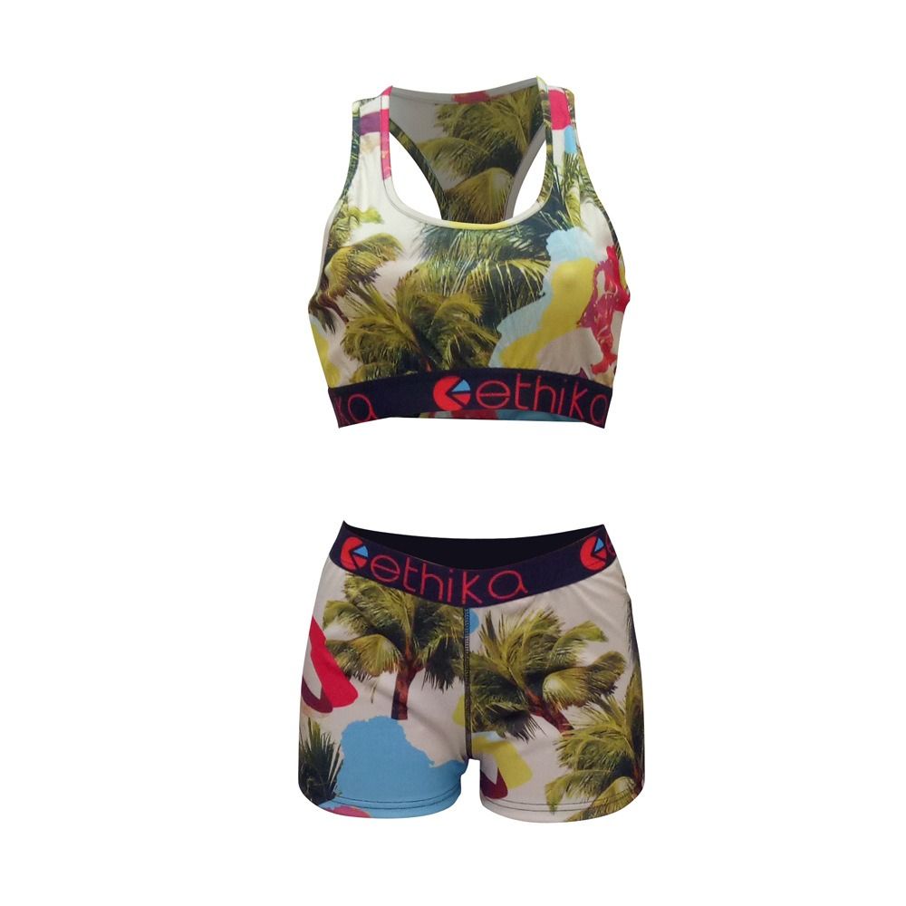 African explosive printed personality slimming personality street street hipster three-quarter pants sleeveless fashion casual suit