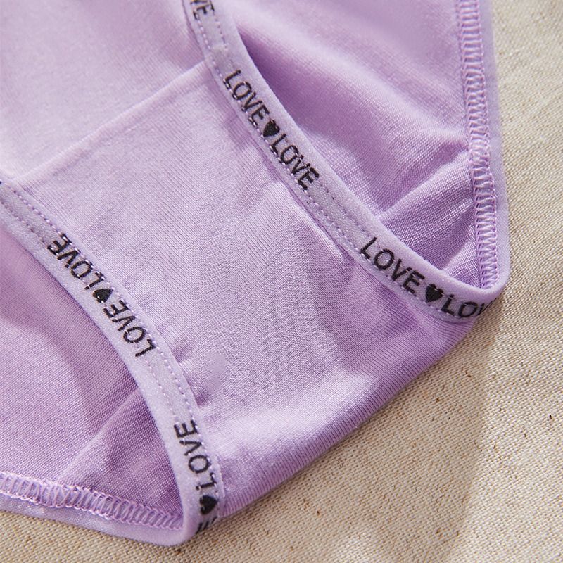 Africa 2025 new foreign trade new underwear sports letter waist solid color cotton simple breathable comfortable girl elastic pants