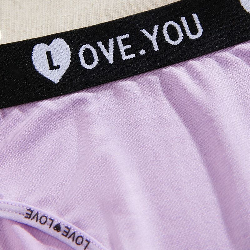 Africa 2025 new foreign trade new underwear sports letter waist solid color cotton simple breathable comfortable girl elastic pants