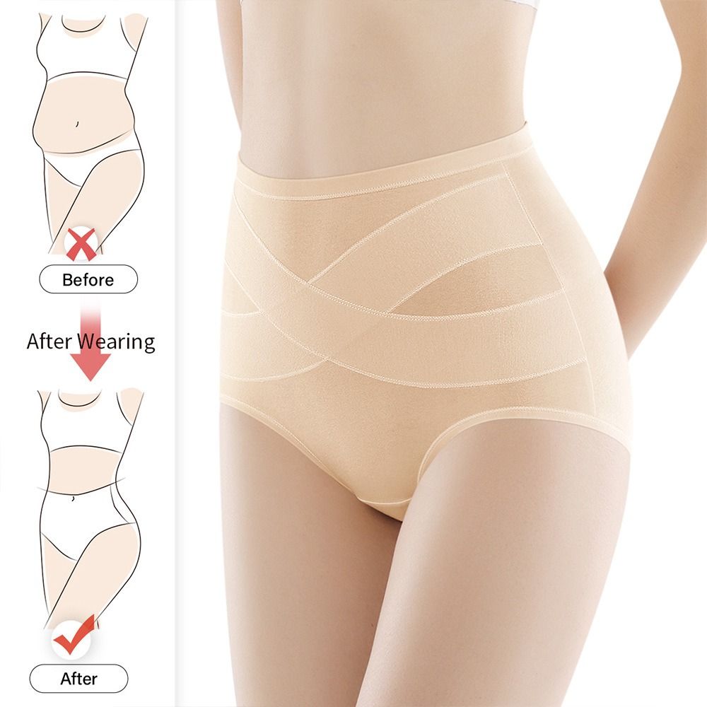 Africa new cross-border Europe and the United States high waist belly lift hip briefs large size women's Underwear fat MM breathable molding underwear