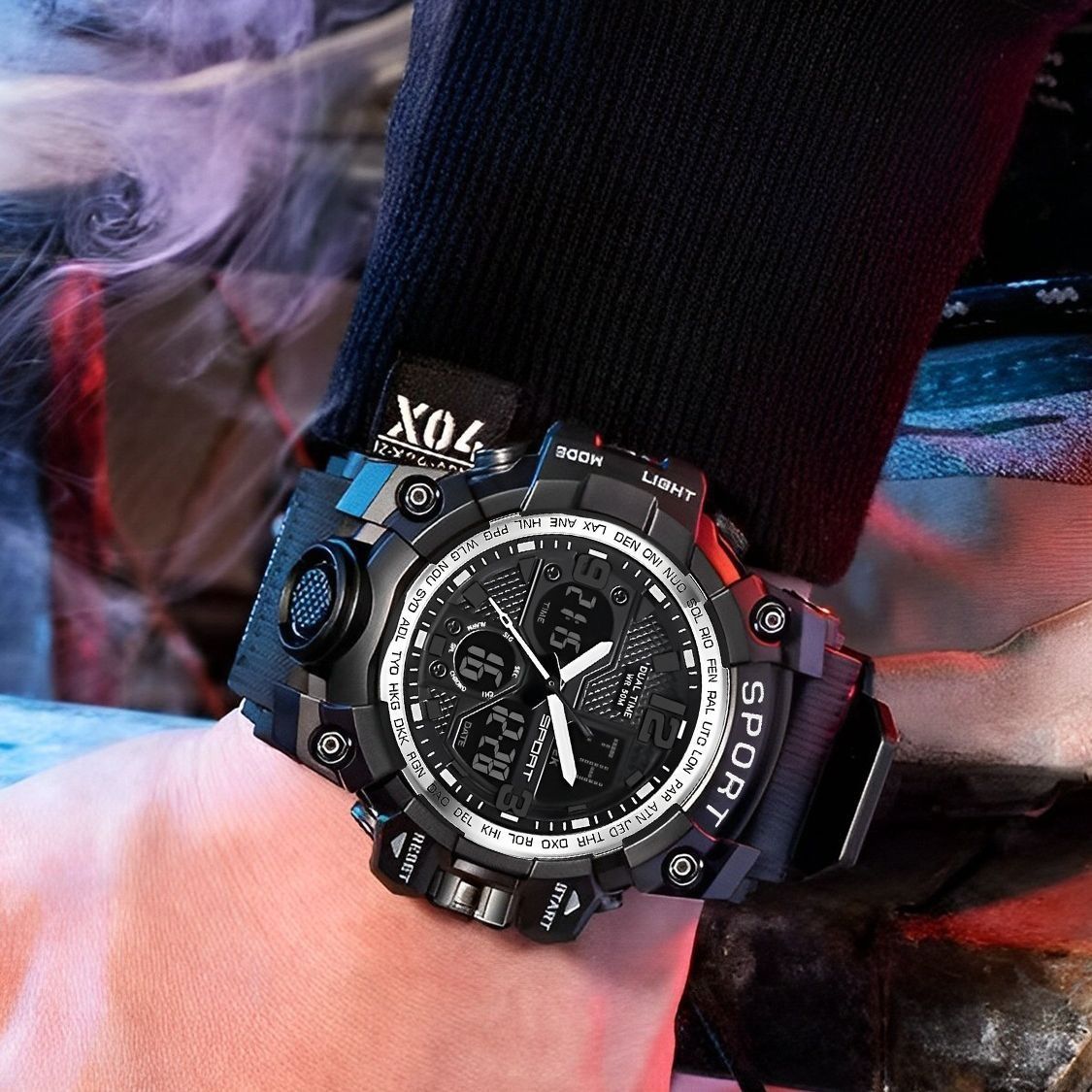 Watch Men's teen students Middle and high school trend multi-functional sports high appearance level children's electronic quartz watch men