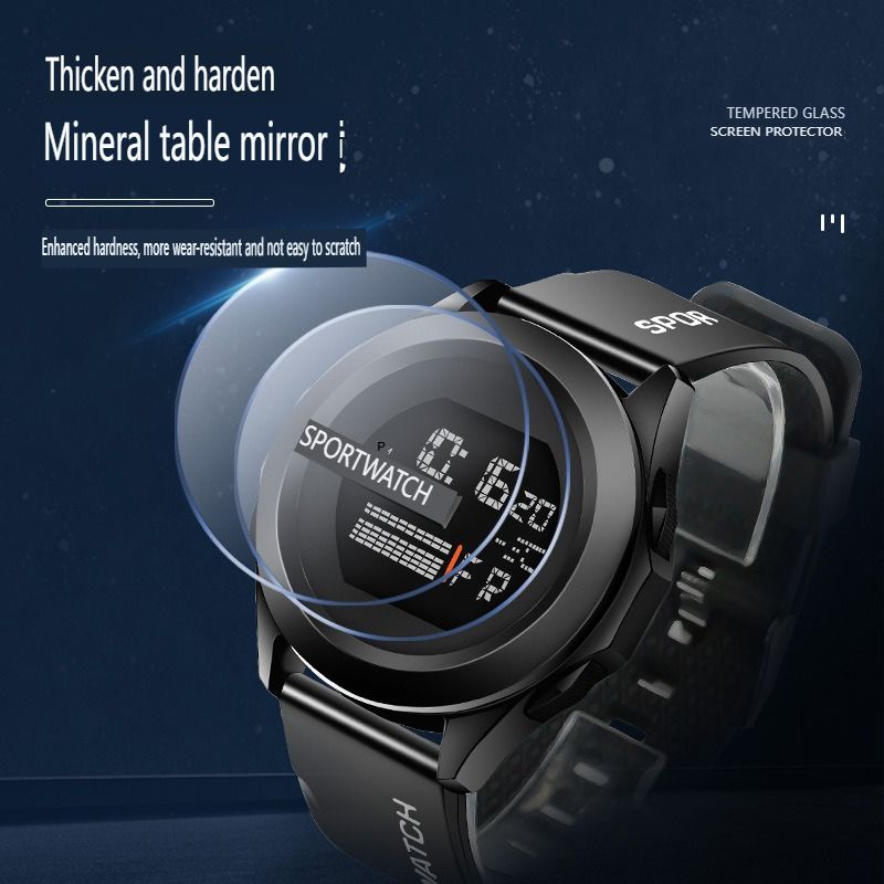 Vintage literary men's watch fashion fashion digital electronic watch outdoor sports glow-in-the-dark male student personality watch