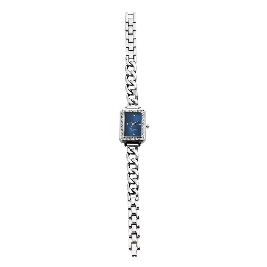Africa 2024 new rectangular diamond-encrusted watch gold cross-border bracelet fashion watch Metal alloy steel watch temperament fashion women's watch