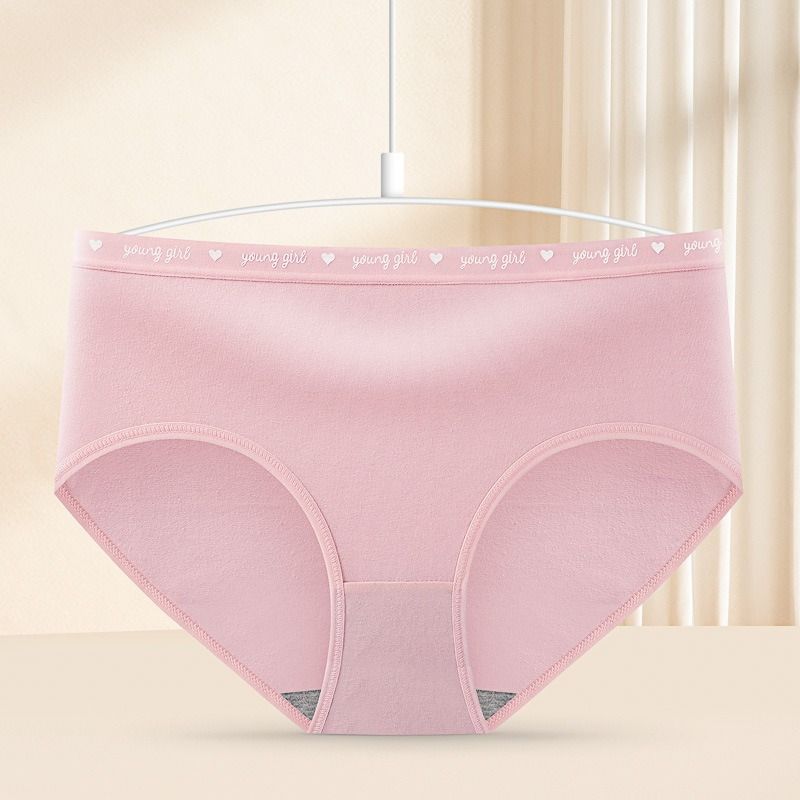 Africa's new simple graphene moisture conductive antibacterial pure cotton underwear women sexy mid-waist comfortable breathable girls briefs women panties