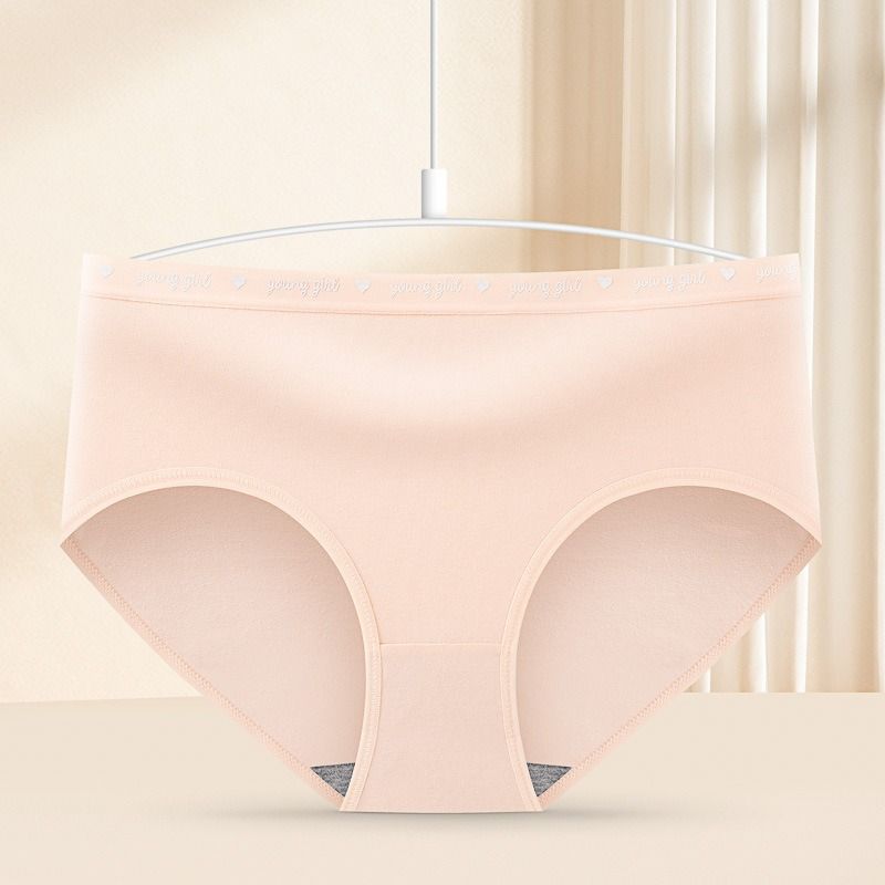 Africa's new simple graphene moisture conductive antibacterial pure cotton underwear women sexy mid-waist comfortable breathable girls briefs women panties