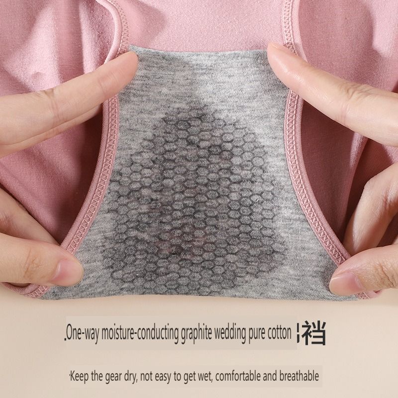 Africa's new simple graphene moisture conductive antibacterial pure cotton underwear women sexy mid-waist comfortable breathable girls briefs women panties