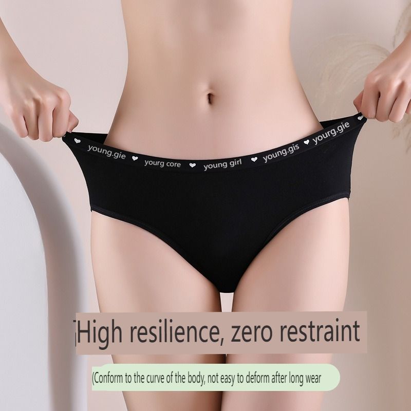 Africa's new simple graphene moisture conductive antibacterial pure cotton underwear women sexy mid-waist comfortable breathable girls briefs women panties