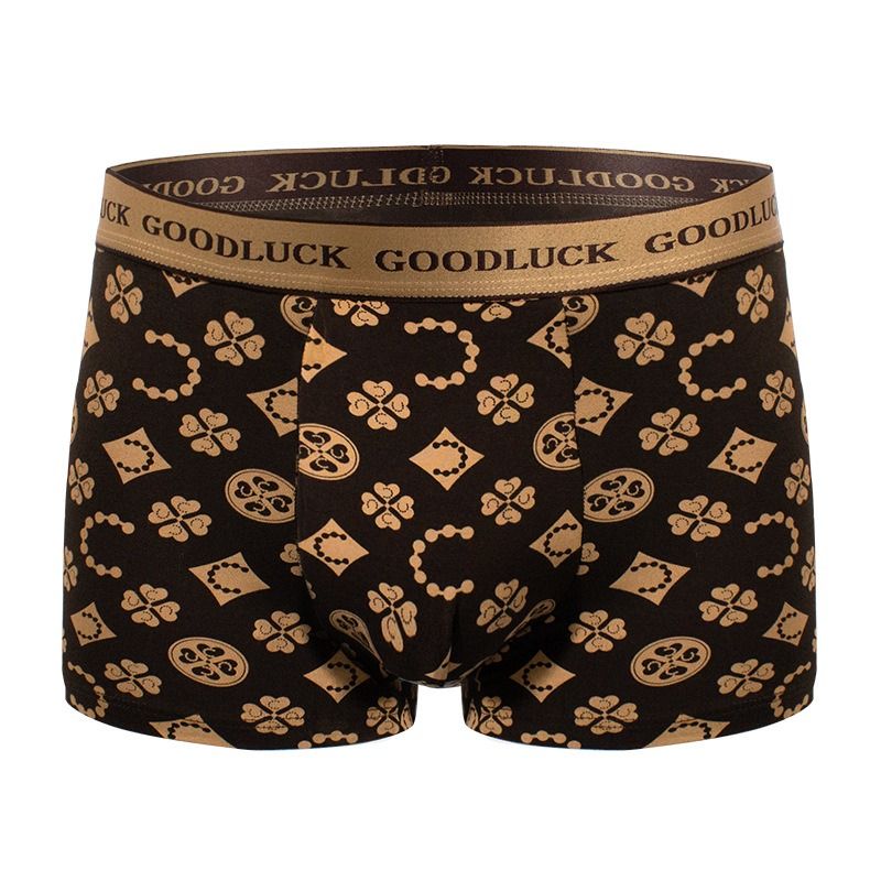 Africa new men's underwear men's pure cotton antibacterial boxers young boys printed fashionable boxer shorts head breathable large size shorts