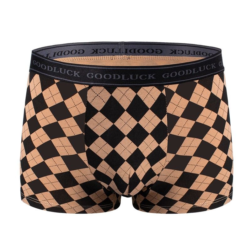Africa new men's underwear men's pure cotton antibacterial boxers young boys printed fashionable boxer shorts head breathable large size shorts