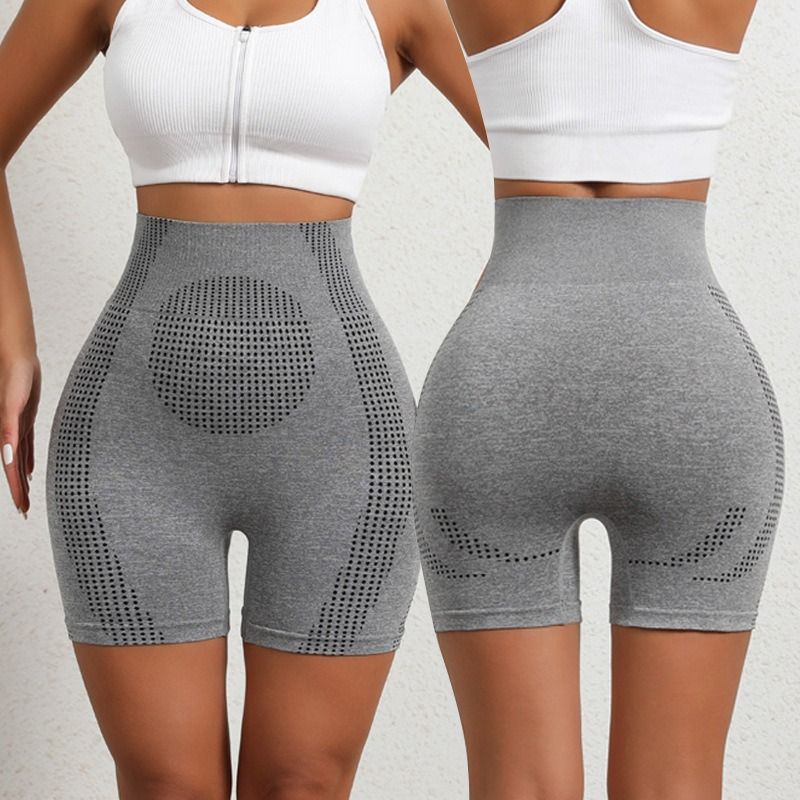 African new seamless three point fitness shorts women's high waist peach hip lift sports shorts Tight quick dry yoga shorts waist protection, no trace, hip lift