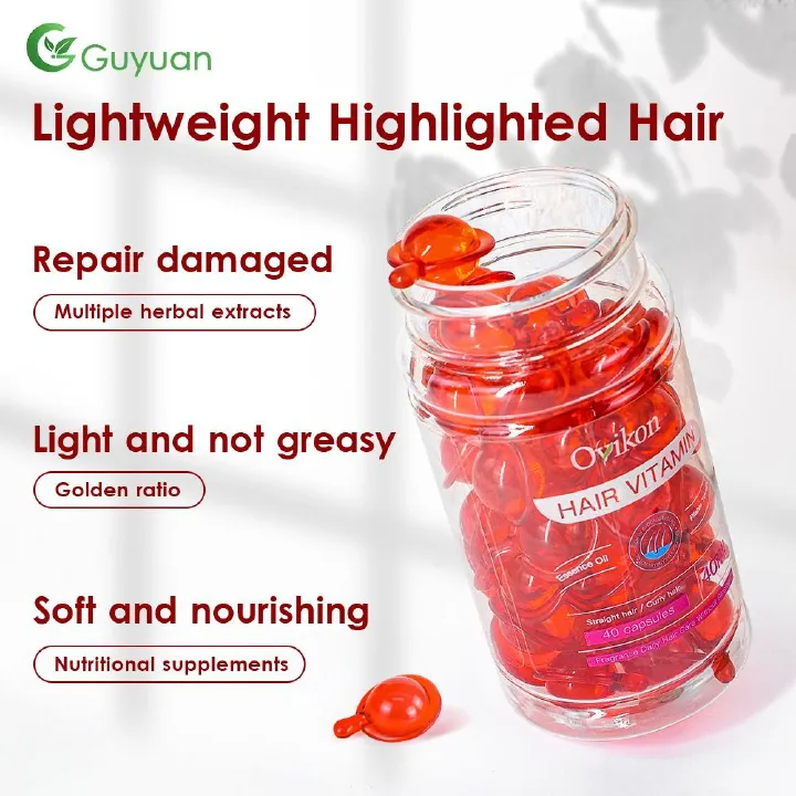 Africa's new explosive hair care essential oil capsule OEM Morocco Hair Care Essential Oil Leave-in anti-frizz Essence Drape smooth, fragile slit care