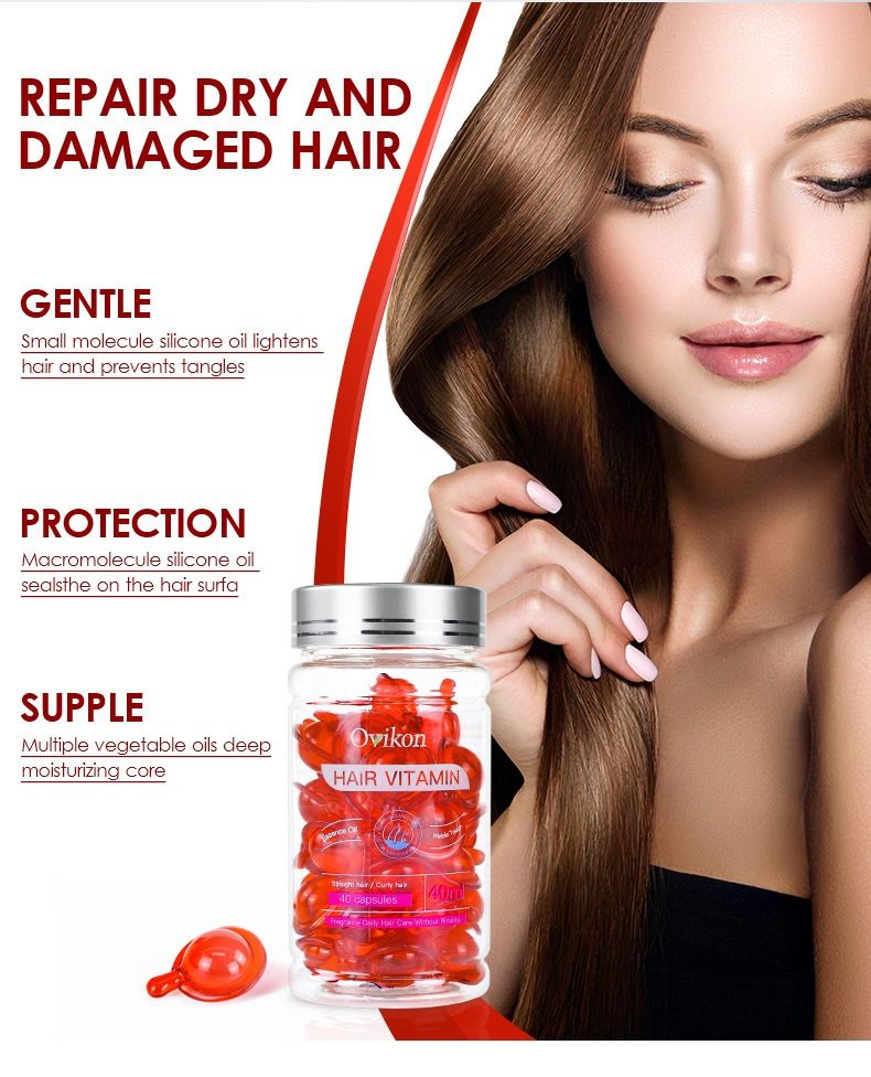 Africa's new explosive hair care essential oil capsule OEM Morocco Hair Care Essential Oil Leave-in anti-frizz Essence Drape smooth, fragile slit care