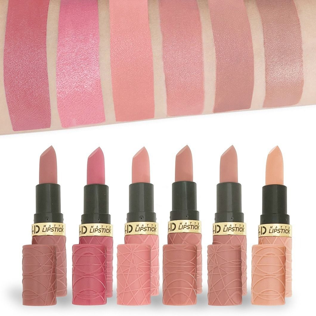 A set of 6 foreign trade new matte mist lipstick cross-border waterproof is not easy to decolorize lasting modern brown red lipstick wholesale