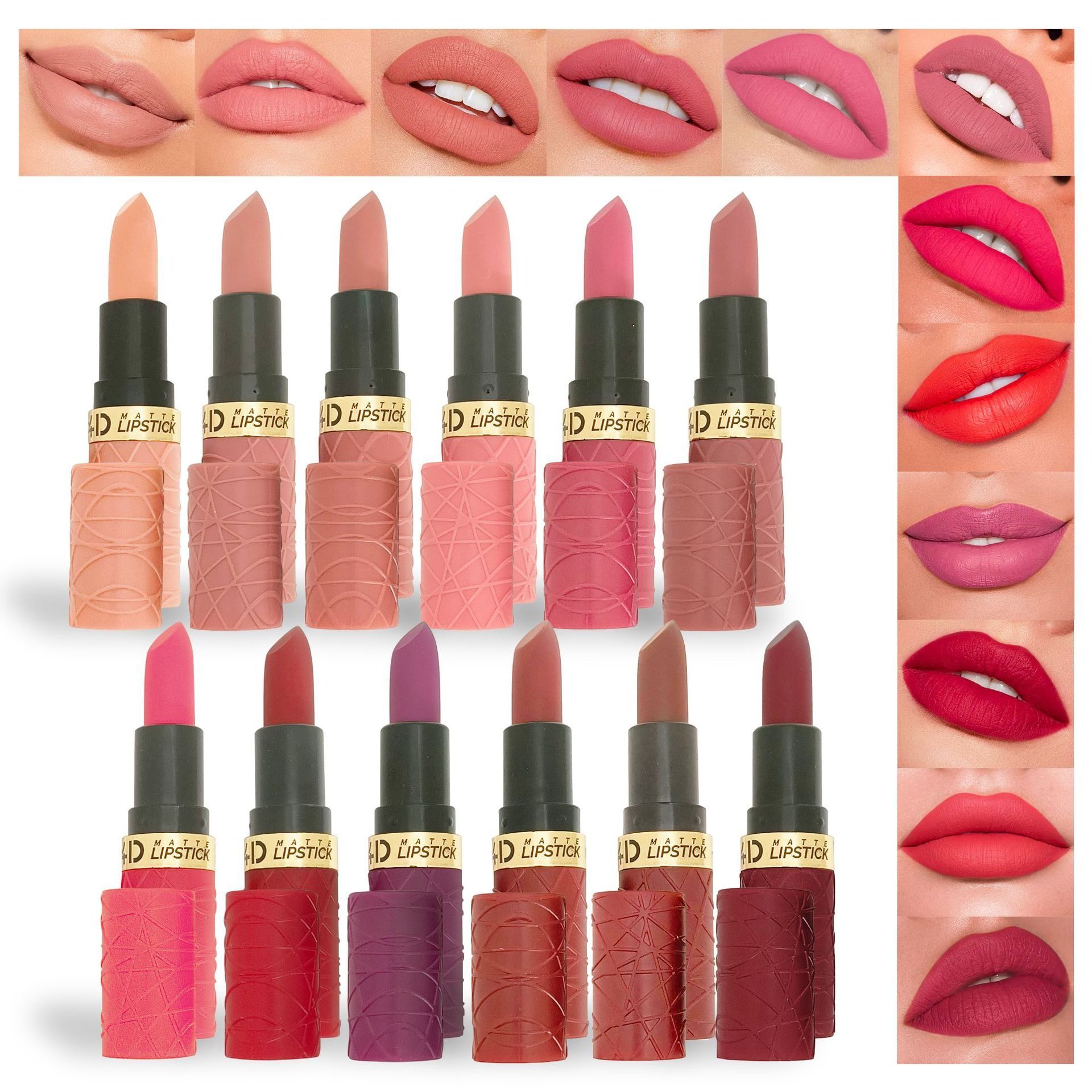 A set of 6 foreign trade new matte mist lipstick cross-border waterproof is not easy to decolorize lasting modern brown red lipstick wholesale