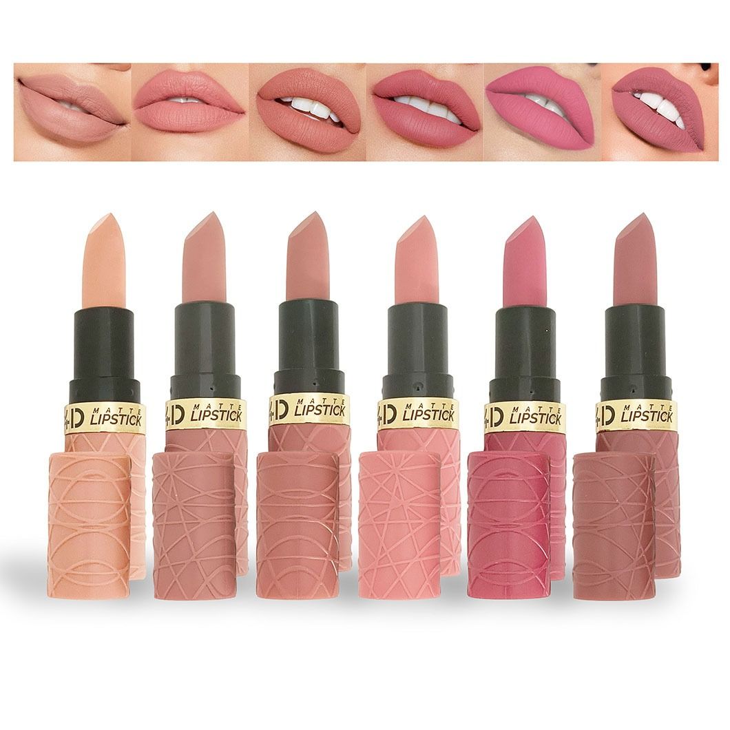 A set of 6 foreign trade new matte mist lipstick cross-border waterproof is not easy to decolorize lasting modern brown red lipstick wholesale