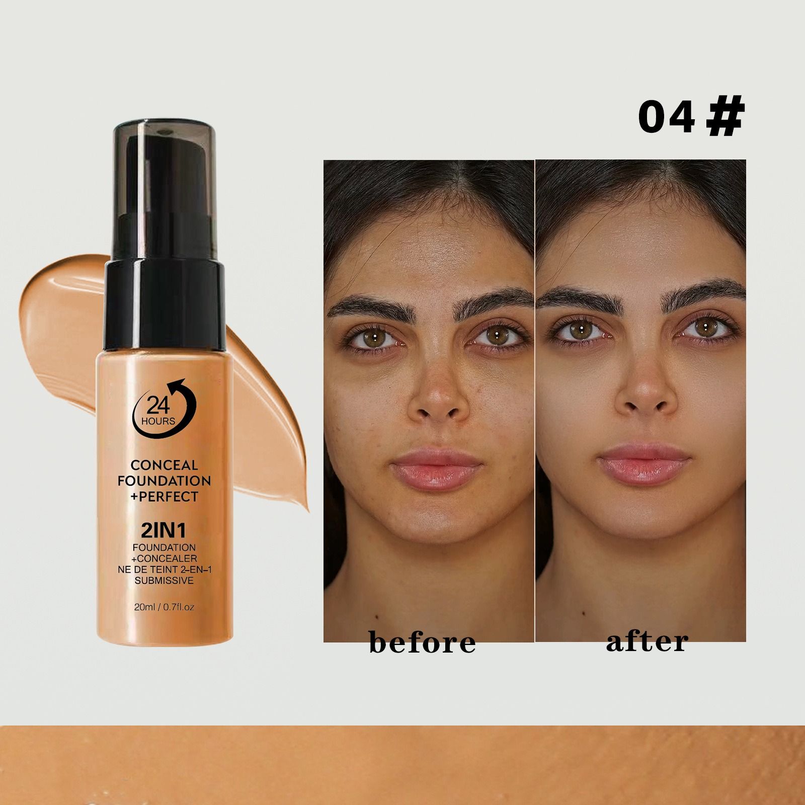 Africa Cross Border Makeup 5 Color Powder Foundation Lasting Makeup, waterproof, sweat resistant and easy to push off oil Control concealer foundation
