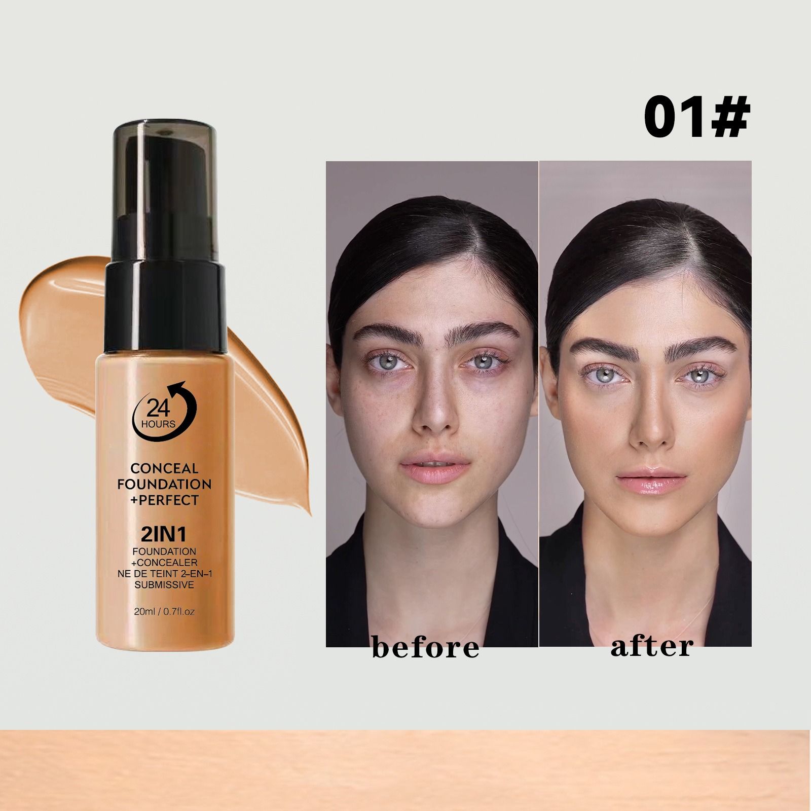 Africa Cross Border Makeup 5 Color Powder Foundation Lasting Makeup, waterproof, sweat resistant and easy to push off oil Control concealer foundation