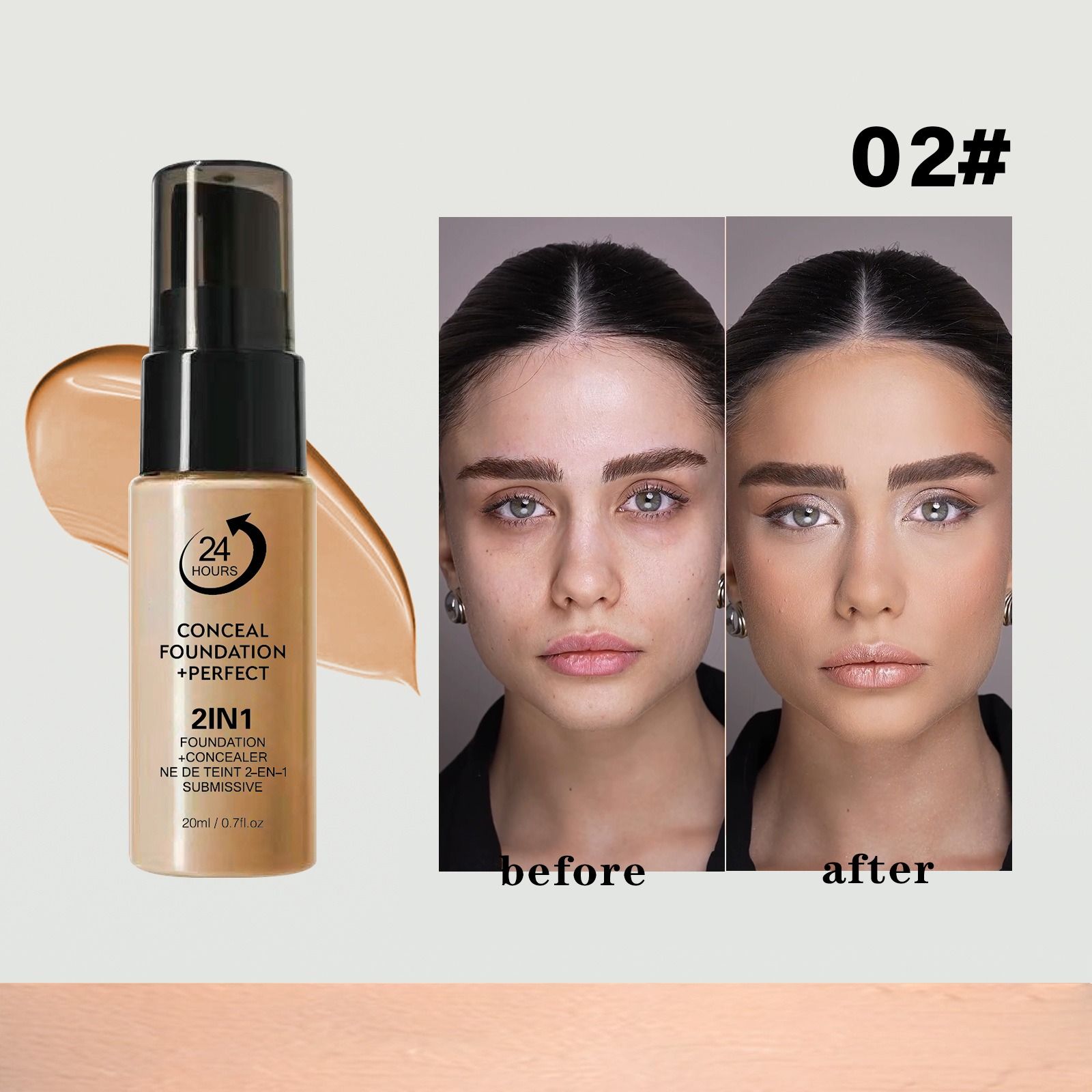 Africa Cross Border Makeup 5 Color Powder Foundation Lasting Makeup, waterproof, sweat resistant and easy to push off oil Control concealer foundation