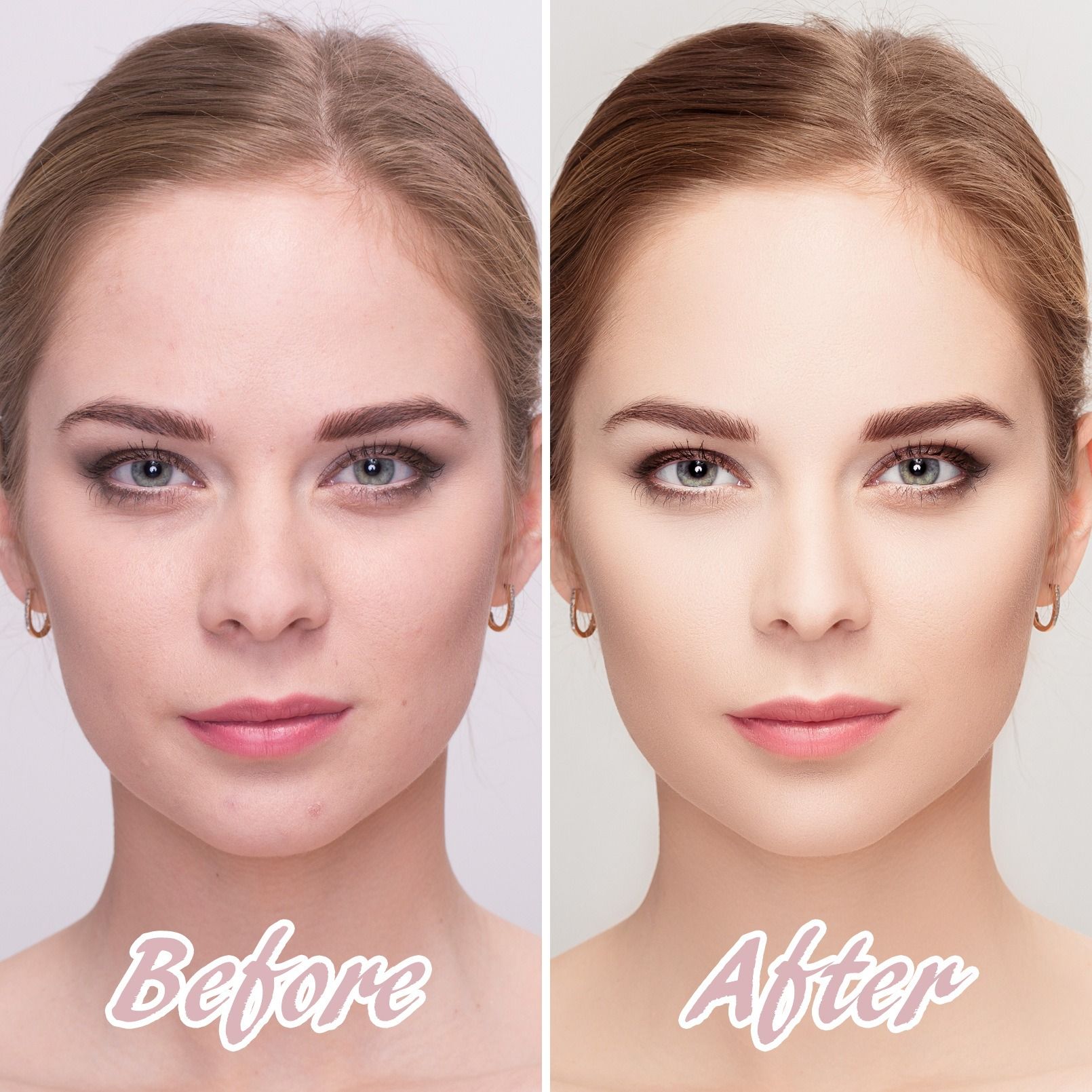 Africa Cross Border Makeup 5 Color Powder Foundation Lasting Makeup, waterproof, sweat resistant and easy to push off oil Control concealer foundation