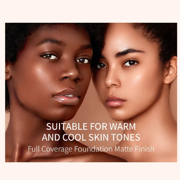 Africa Cross Border Makeup 5 Color Powder Foundation Lasting Makeup, waterproof, sweat resistant and easy to push off oil Control concealer foundation