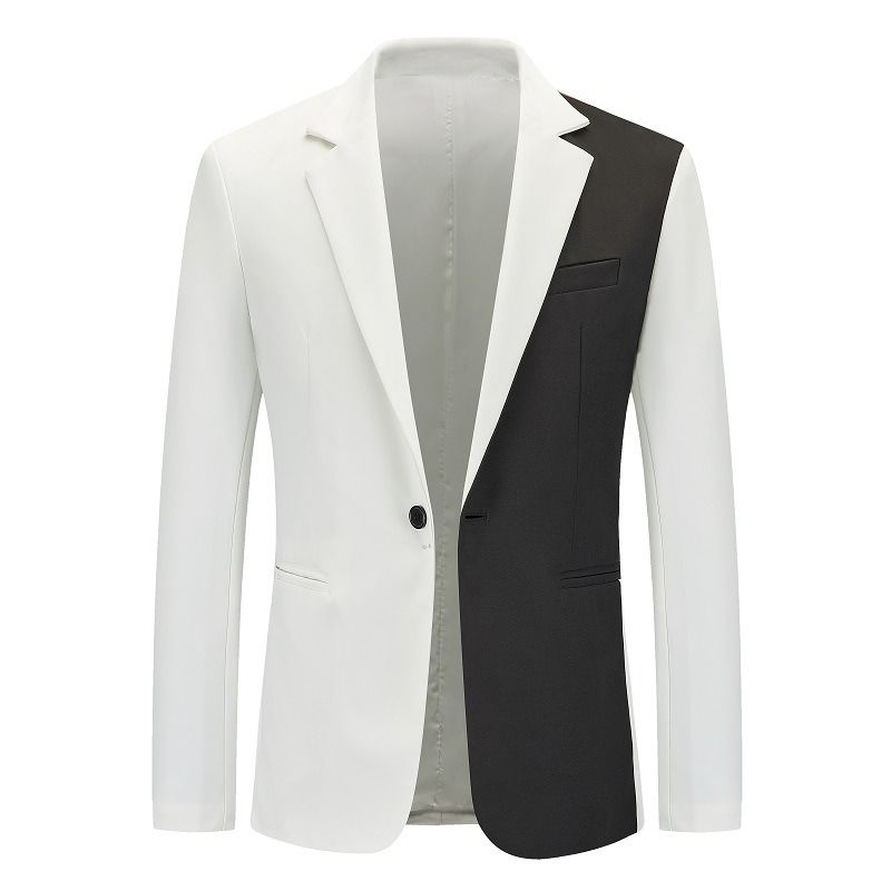 Africa's new cross-border foreign trade men's casual suit Europe and the United States fashion color match large size suit jacket male factory wholesale