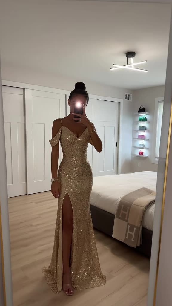 Africa new women's halter dress cross-border 2024 Europe and the United States Spring and autumn new halter sequin slit dress INS casual loose party jumpsuit