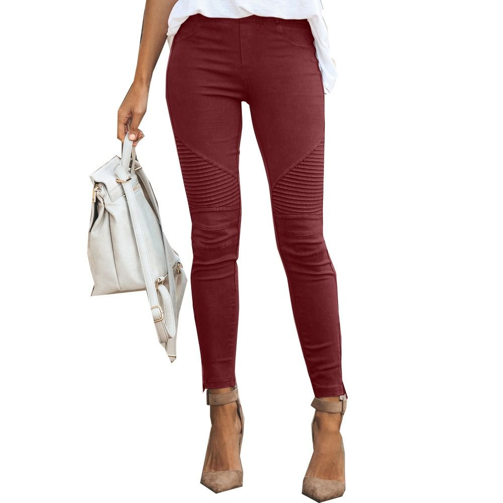 Africa's new women's small foot pants burst casual pants Europe and the United States cross-border hot selling small foot pants pencil pants women's tight pants elastic