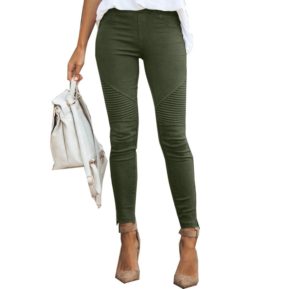 Africa's new women's small foot pants burst casual pants Europe and the United States cross-border hot selling small foot pants pencil pants women's tight pants elastic