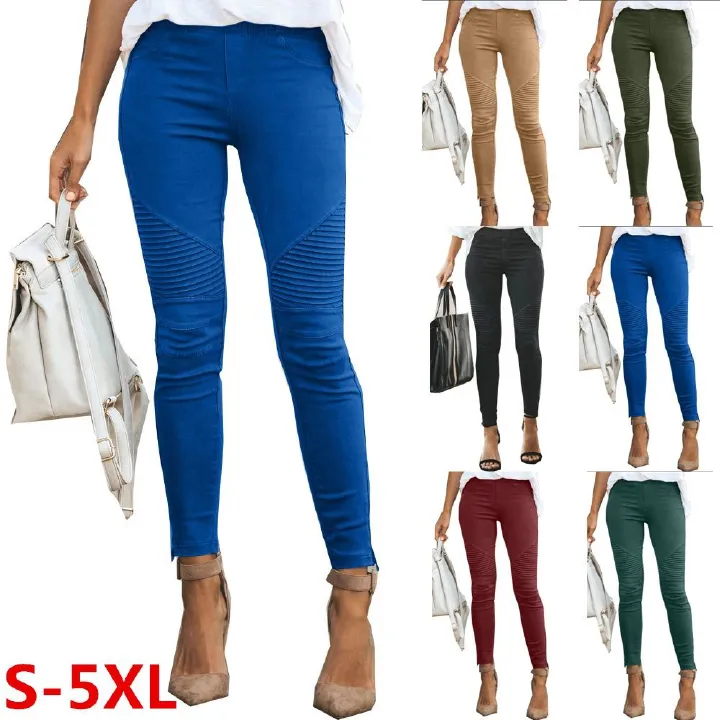Africa's new women's small foot pants burst casual pants Europe and the United States cross-border hot selling small foot pants pencil pants women's tight pants elastic