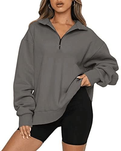Africa new women plus fleece hoodie winter Amazon foreign trade Europe and the United States women's new hoodie plus fleece blouse loose solid color no pocket hoodie