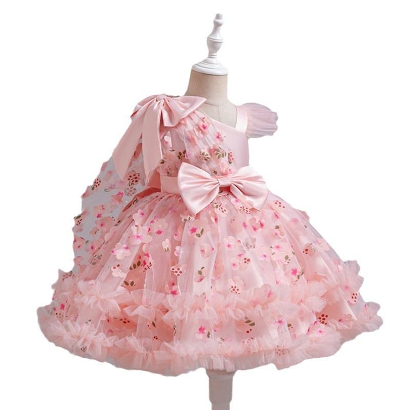 Africa's new cross-border girl dress princess dress girl 61 host performance performance clothing niche design sense dress children's clothing wholesale
