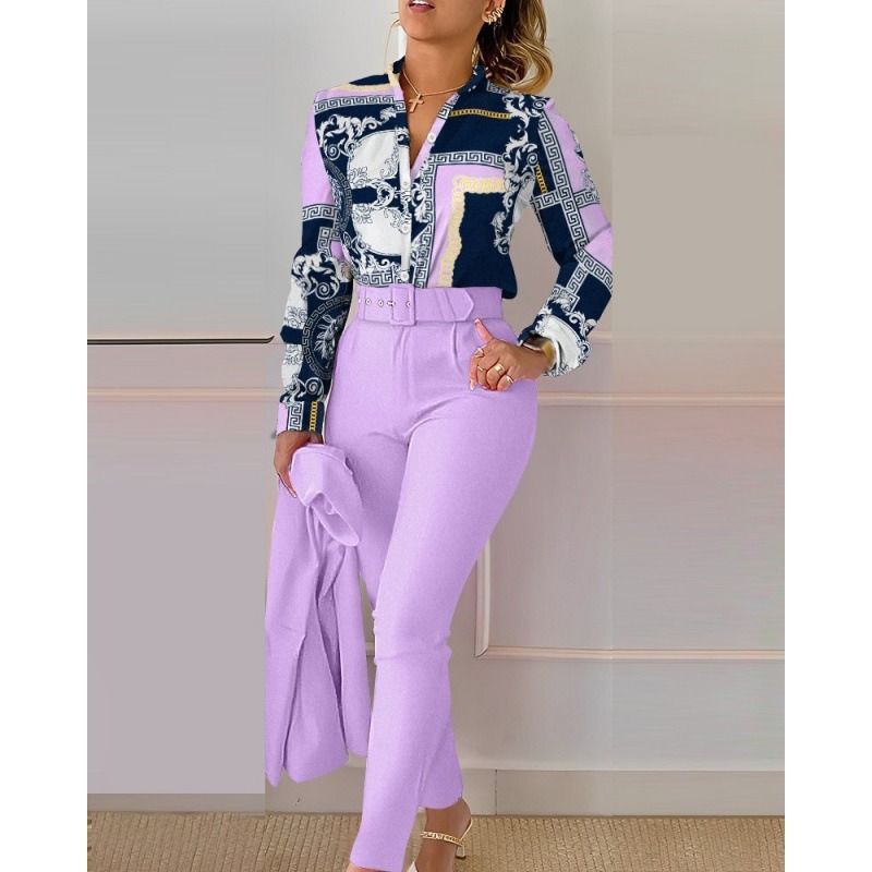 Africa Europe America 2026 Spring Sweet Style Fresh & Sweet Women's Clothing Polyester Long-Sleeve Fashion Casual Set Plant & Flower Patterns Popular 3D Elements Comfortable Casual Style