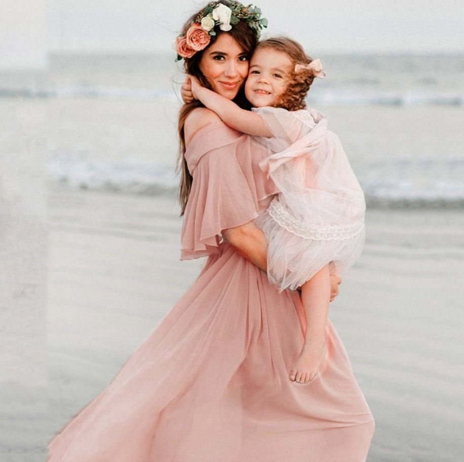 2024 Cross-border AliExpress Europe and America Chiffon pregnant women sexy loose train one shoulder maternity dress