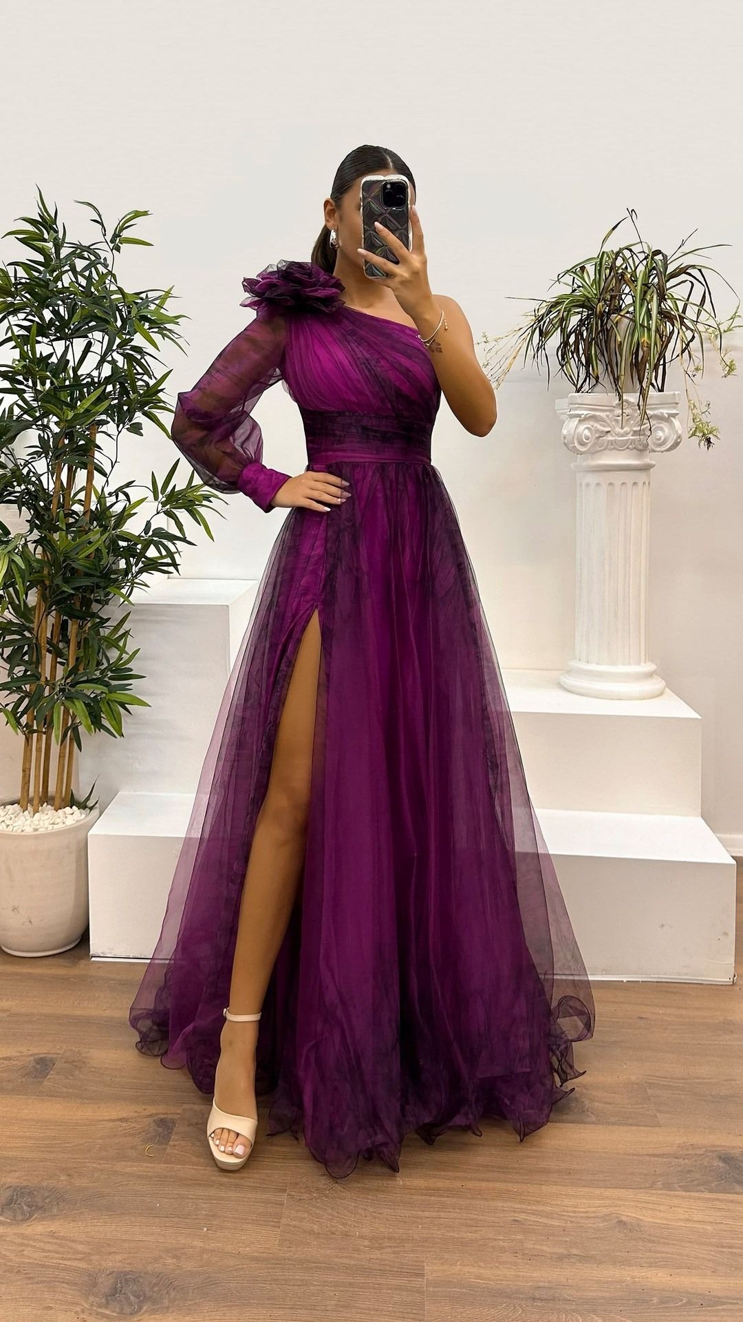 Africa new cross-border 2024 Europe and the United States Spring and autumn new diagonal shoulder mesh printed dress INS casual loose party dress