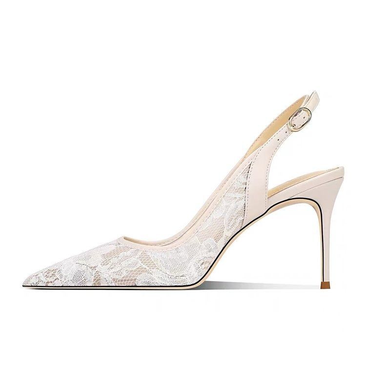 Africa's new 2024 single shoe temperament shallow mouth French new Chinese baotou sandals pointed head with stiletto heel women's high heels wholesale