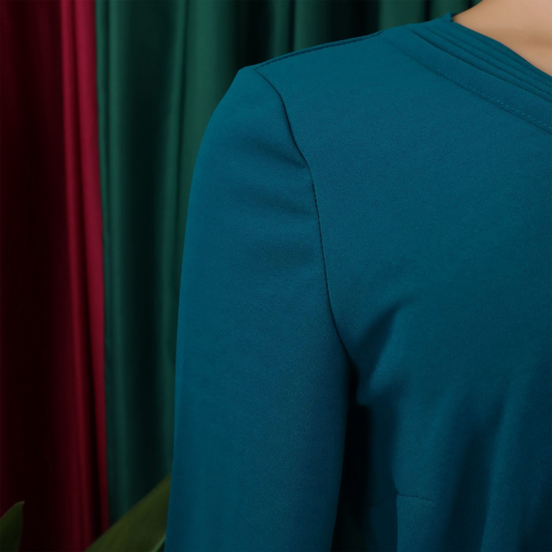 2025  Africa Europe America D497 Belt Summer Autumn New Women's Trumpet Sleeve Solid Color Plus-size Dress Popular Lanyard/belt Elements
Temperament Commuting Style