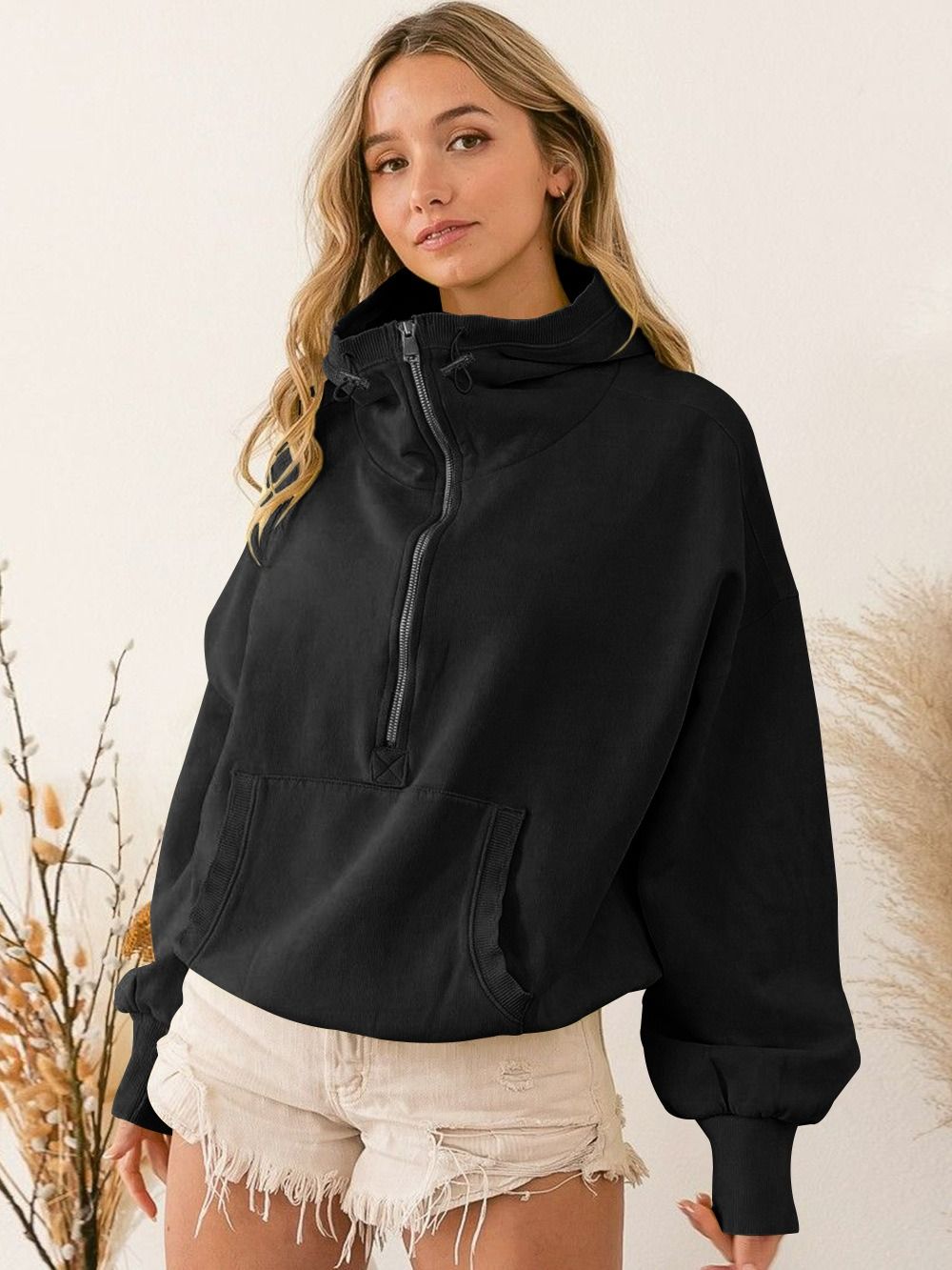 Africa 2024 new hooded hoodie European and American women's fashion brand sports hoodie zipper drawstring long-sleeved top coat