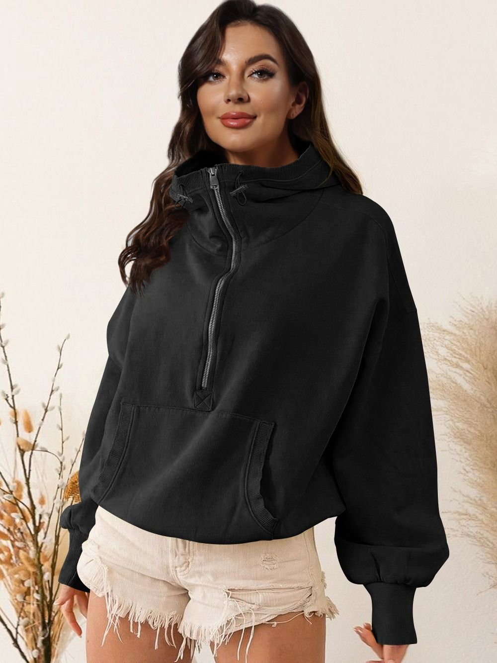 Africa 2024 new hooded hoodie European and American women's fashion brand sports hoodie zipper drawstring long-sleeved top coat