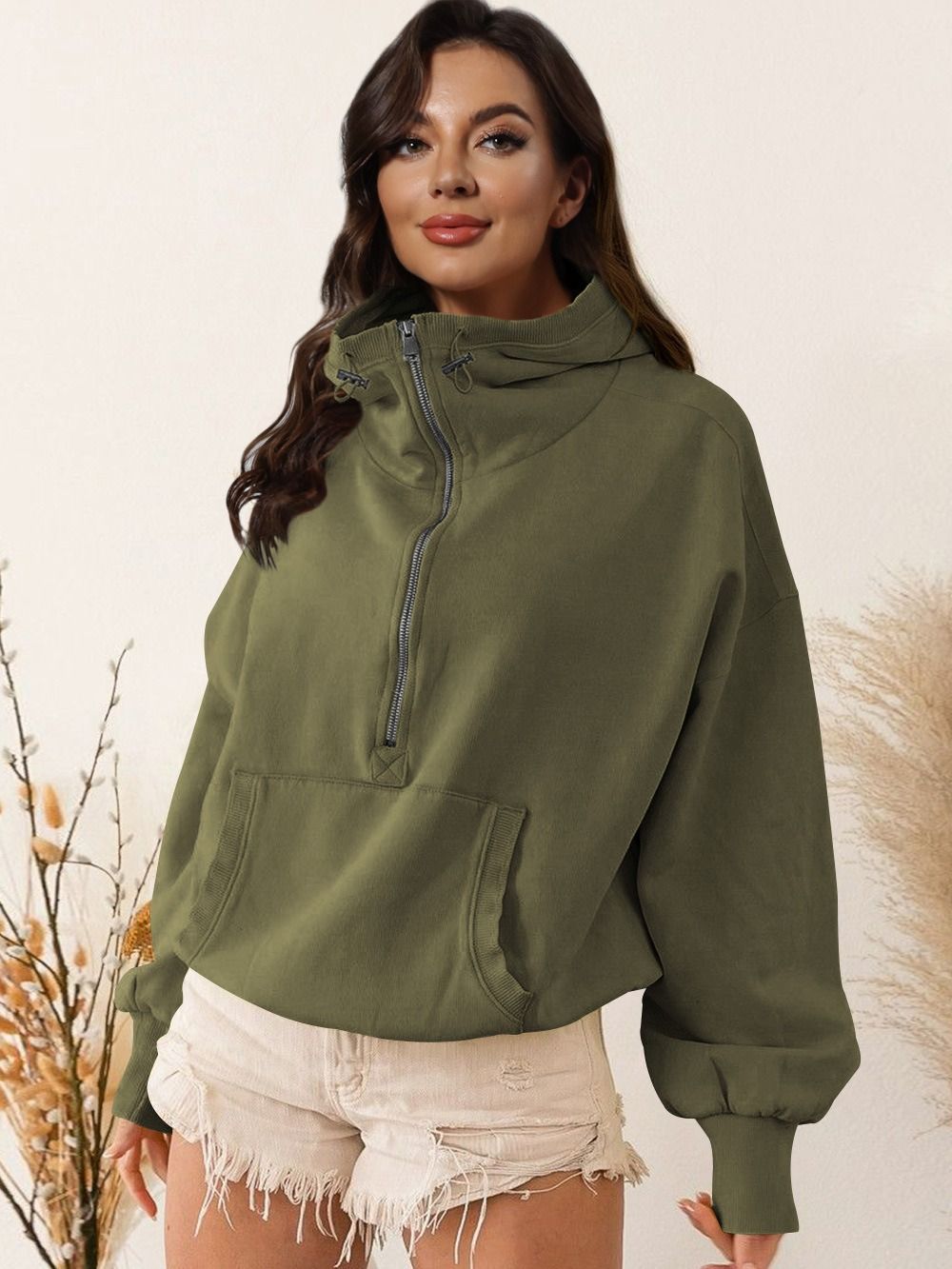 Africa 2024 new hooded hoodie European and American women's fashion brand sports hoodie zipper drawstring long-sleeved top coat