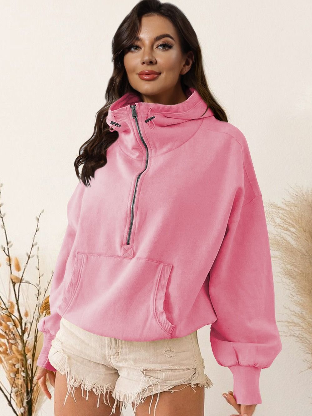 Africa 2024 new hooded hoodie European and American women's fashion brand sports hoodie zipper drawstring long-sleeved top coat