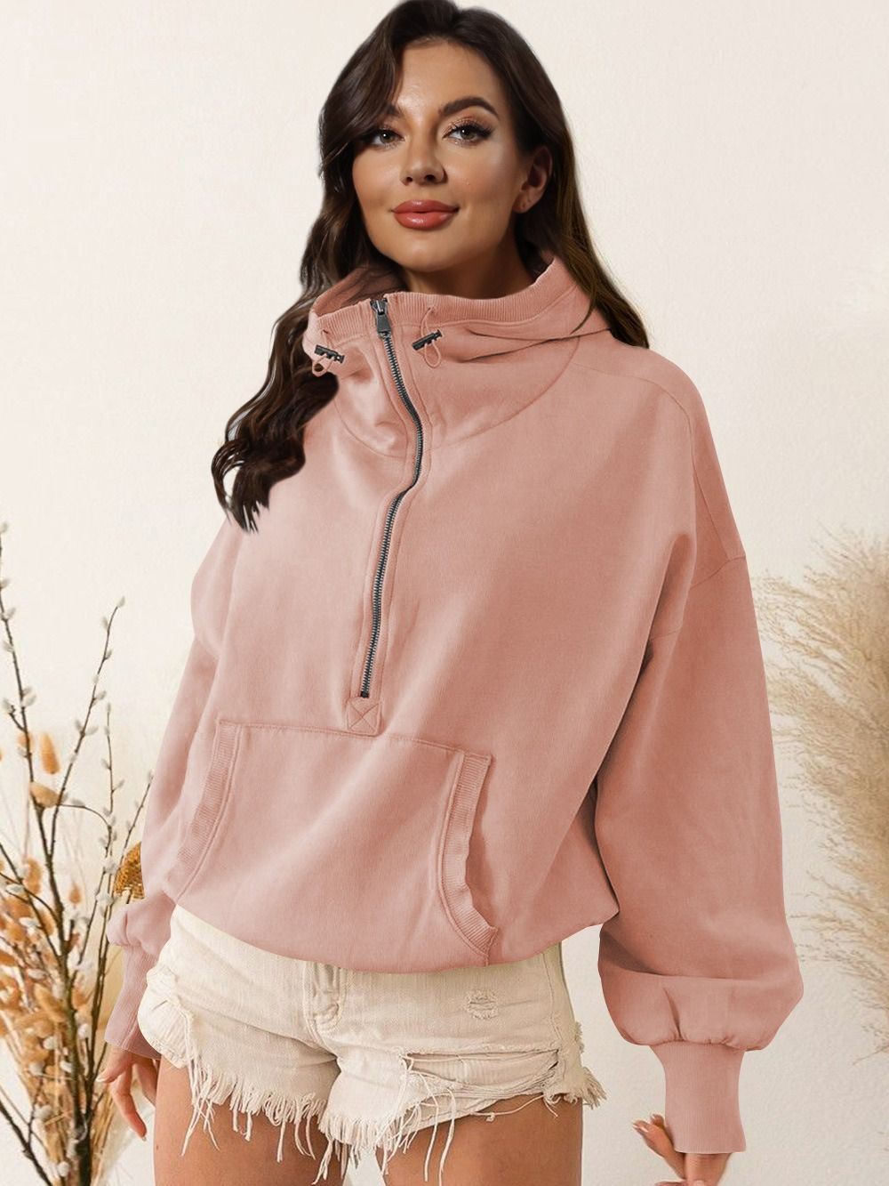 Africa 2024 new hooded hoodie European and American women's fashion brand sports hoodie zipper drawstring long-sleeved top coat