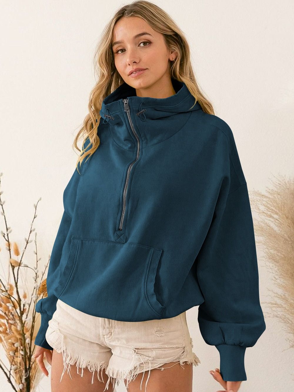 Africa 2024 new hooded hoodie European and American women's fashion brand sports hoodie zipper drawstring long-sleeved top coat
