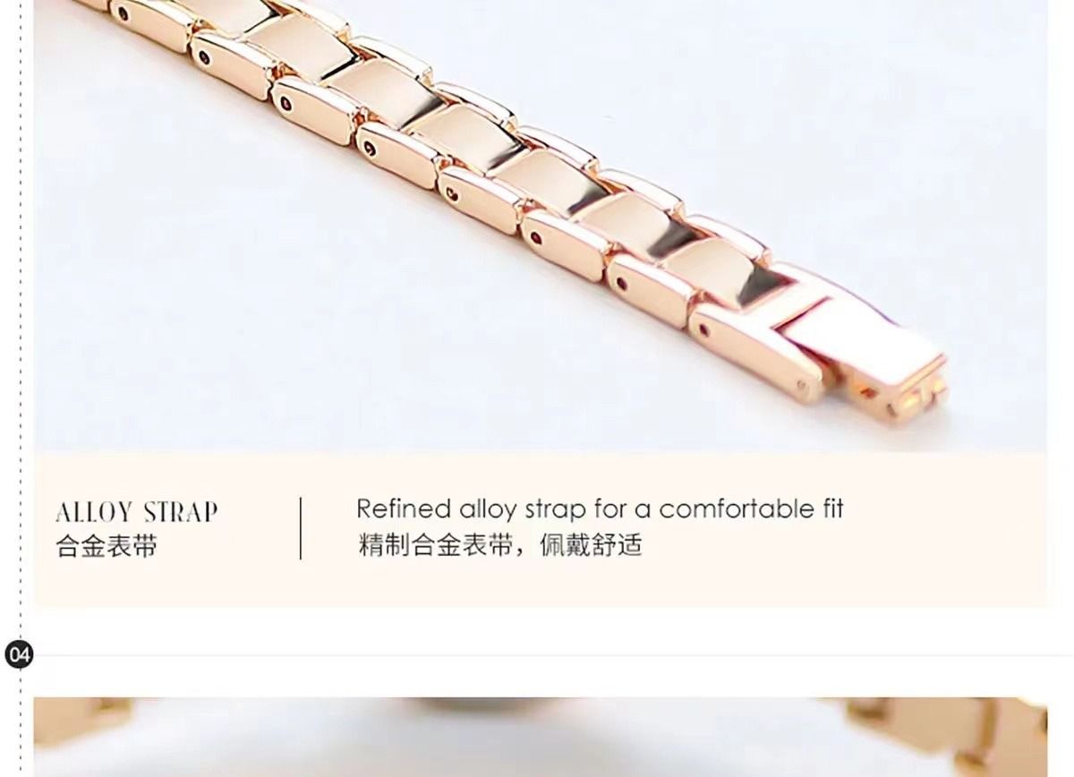 Africa New Fashion Style Women's Watch Students Small Dial 2025 Korean Version Temperament Simple Electronic Quart  Watch White Chrome-plated Case Bright Beautiful Refined Aloy Strap Comfortable Fit