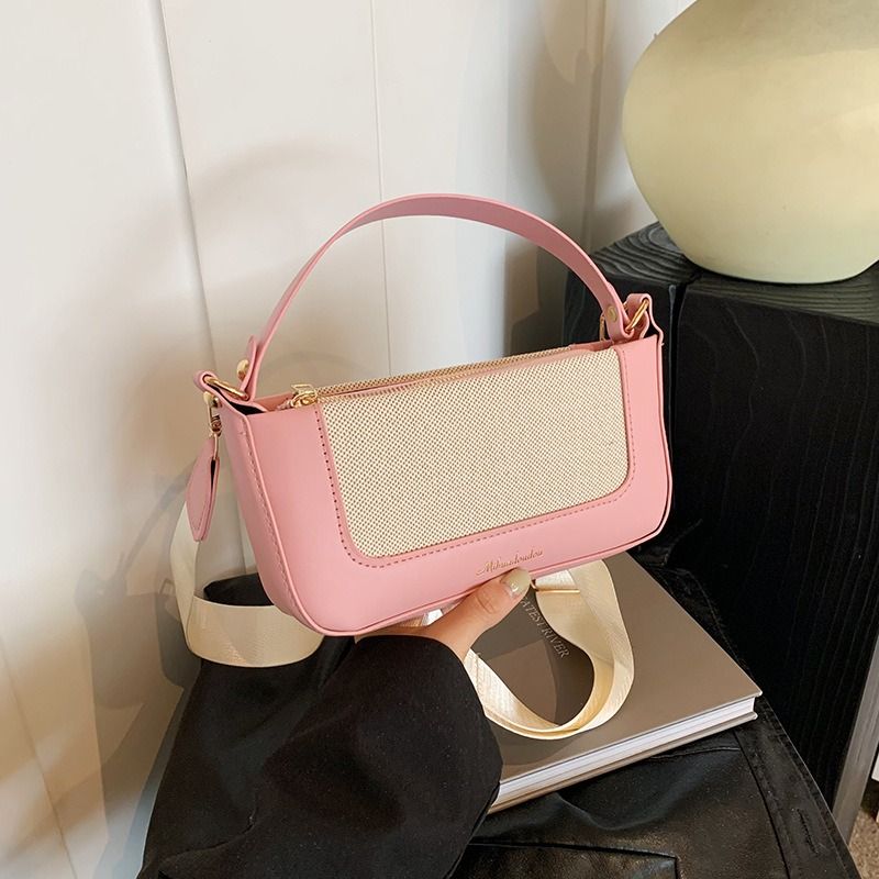African new Korean patchwork color contrast small square bag women this year popular retro shopping small bag literary simple single shoulder crossbody bag tide