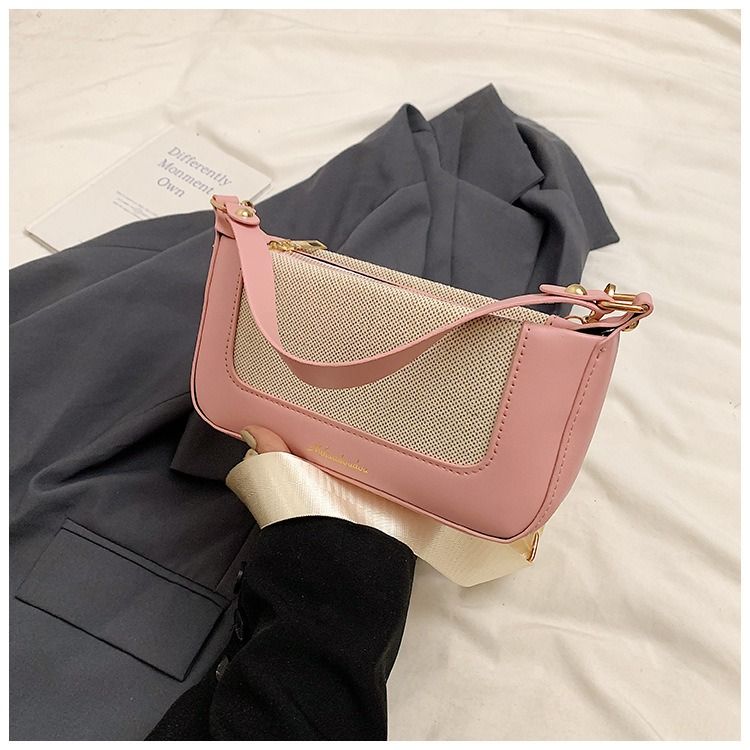 African new Korean patchwork color contrast small square bag women this year popular retro shopping small bag literary simple single shoulder crossbody bag tide
