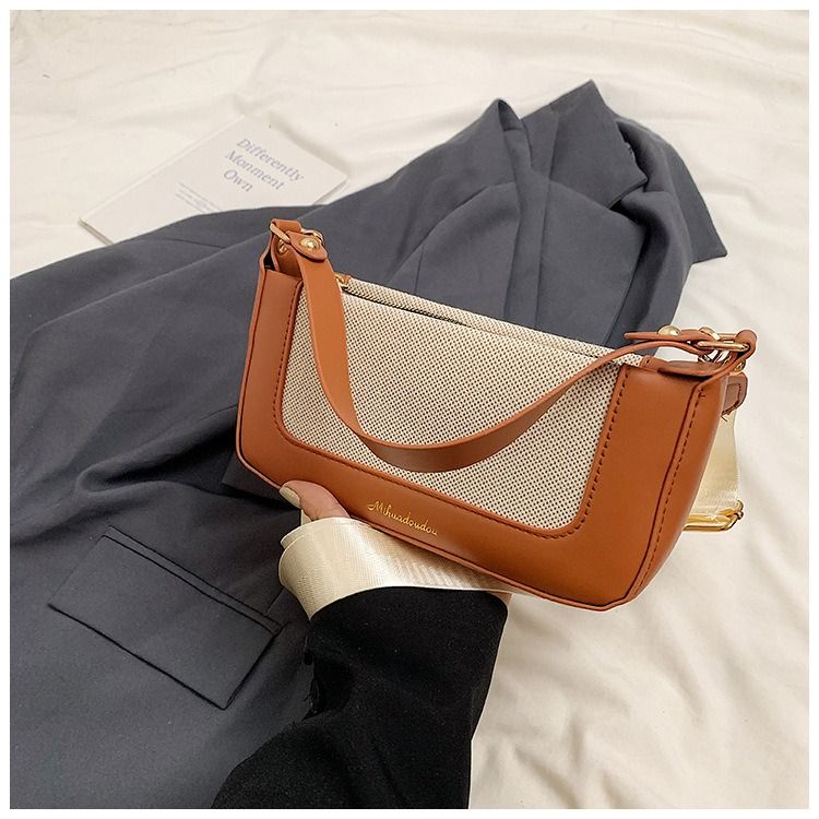 African new Korean patchwork color contrast small square bag women this year popular retro shopping small bag literary simple single shoulder crossbody bag tide