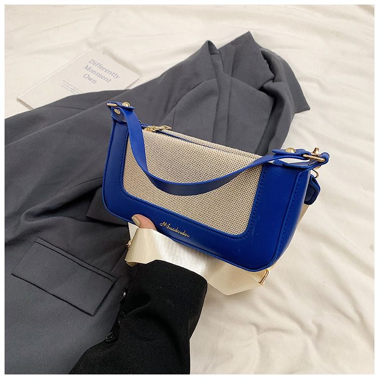 African new Korean patchwork color contrast small square bag women this year popular retro shopping small bag literary simple single shoulder crossbody bag tide