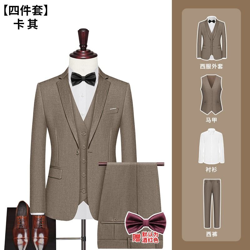 2025 African European American Men's Suits Professional Jackets Suits Groomsmen's Uniforms Men's Work Groom's Uniforms Wedding Suits Plus-size Formal Wear Evening Gowns Fashionable Business Soft