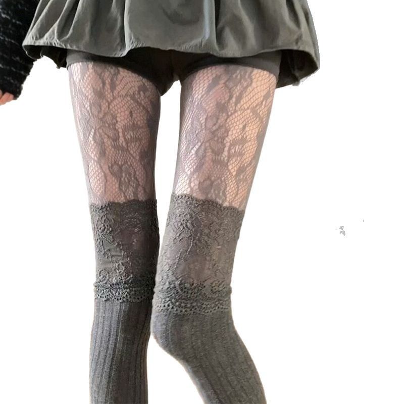New African women's over-the-knee sexy pants, grey lace over-the-knee socks. Does anyone understand me? The classic grey color makes one look fairer and slimmer. There's nothing to say about it ~~