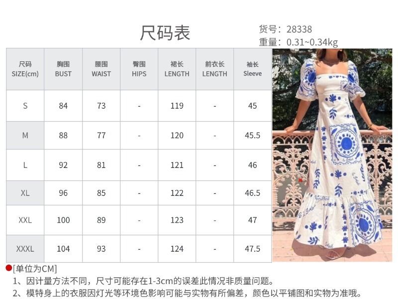 2025 African European American Women's Fashion One-shoulder Printed Bubble Short-sleeved Over-sized Wrap-around Dress  Printed Pattern Fresh & Sweet Elegant Style